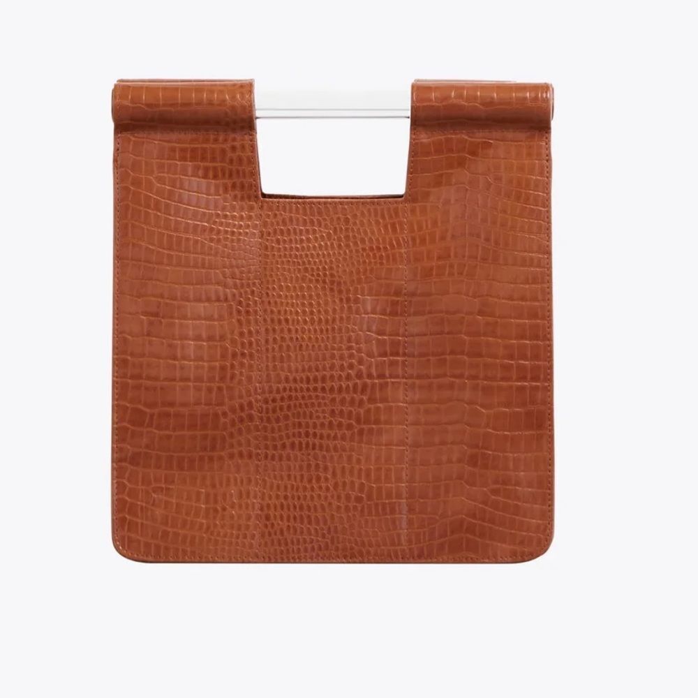 BEIS Crossbody Cognac Croc Bag - Picture 4 of 12